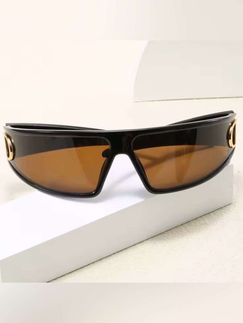 Macy's Black Frame Sunglasses with Brown Lenses